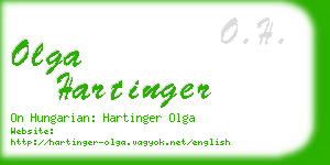 olga hartinger business card